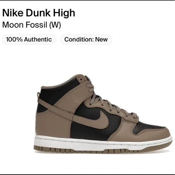 Nike | Shoes | Nike Dunk High Black Moon Fossil | Poshmark